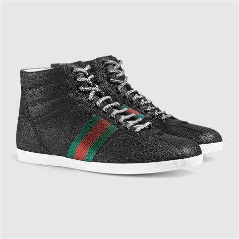 gucci black glitter shoes